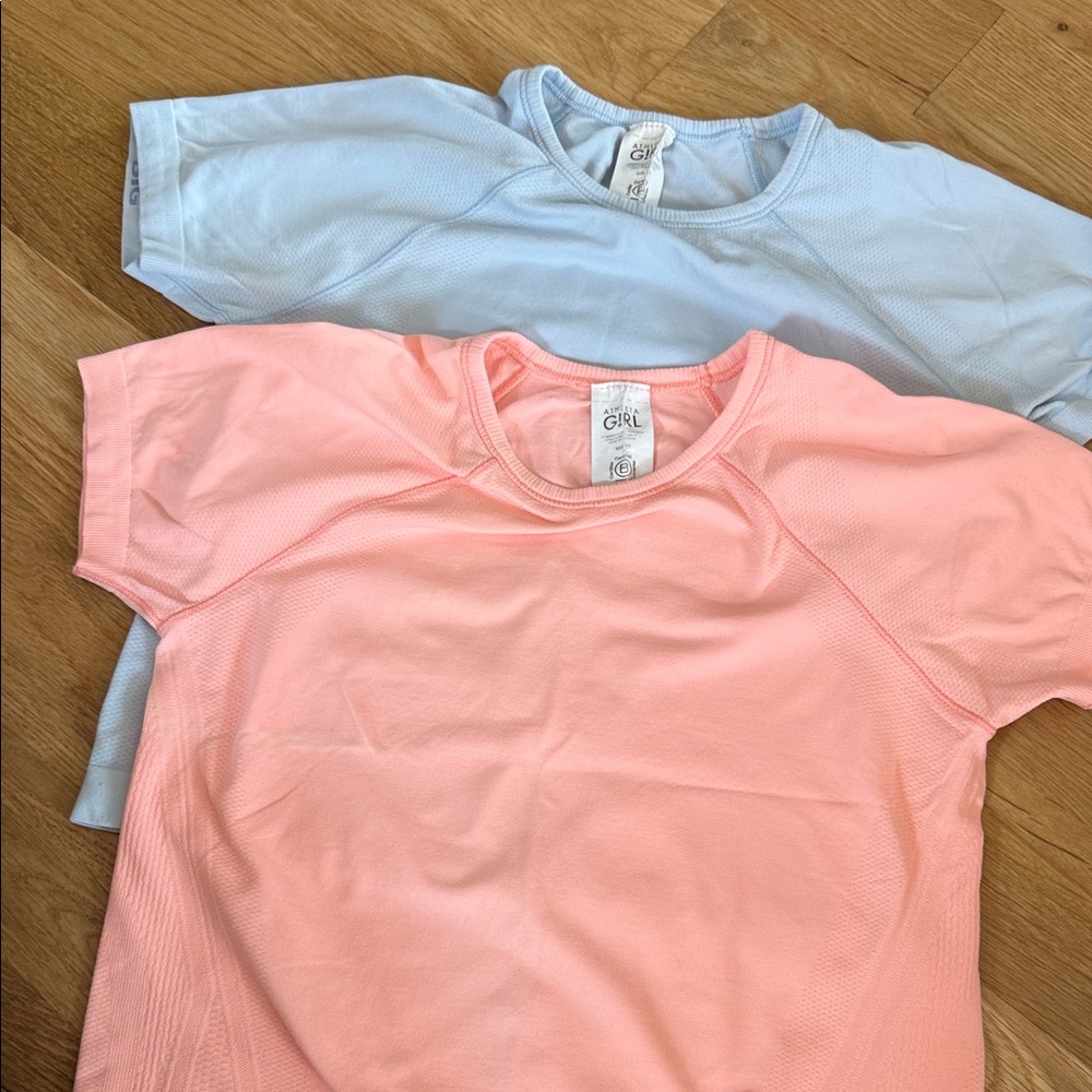 Athleta Kids' Light Pink and Light Blue Tees